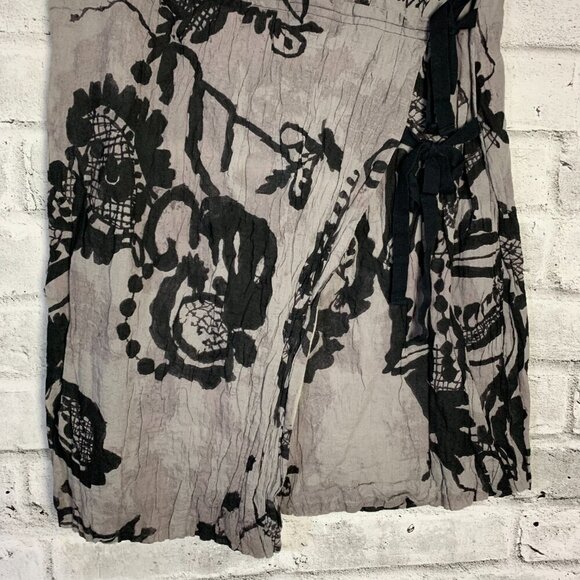 Summum Floral Faux Wrap Lagenlook Skirt - Picture 4 of 13